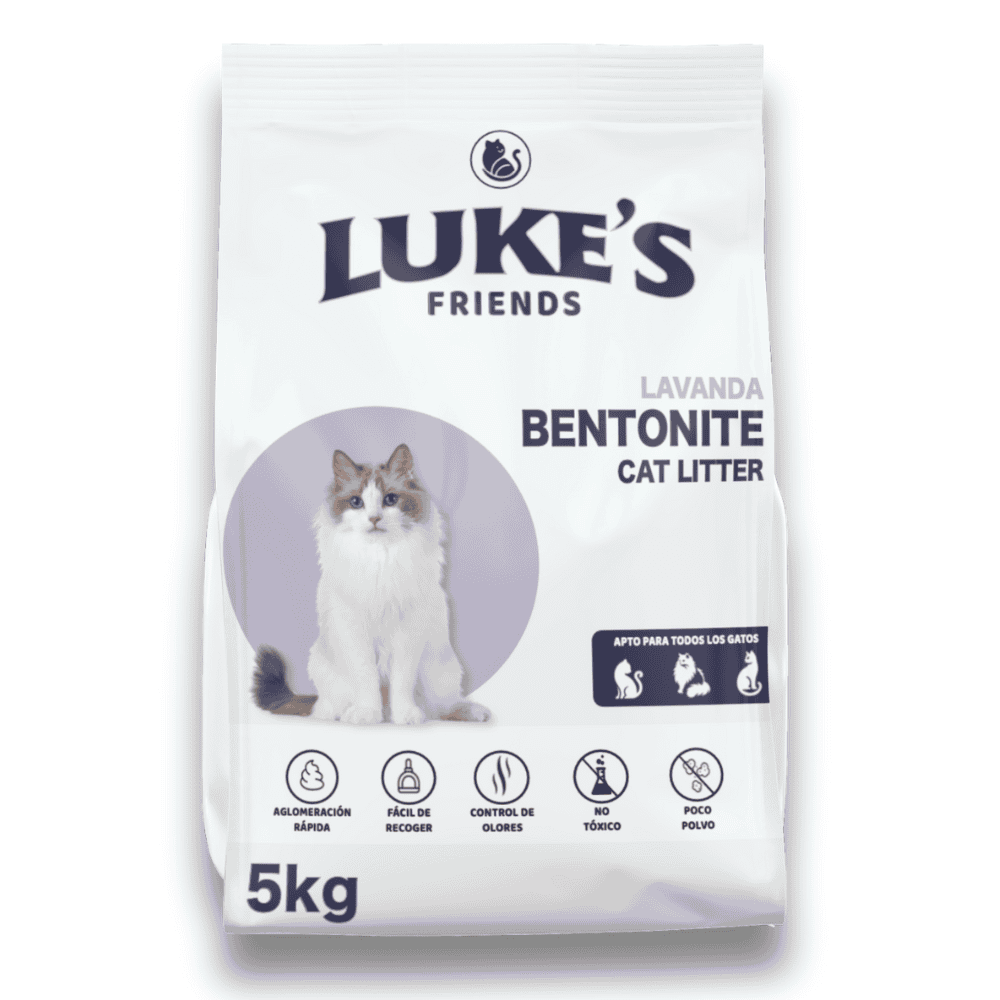 Arena Premium para Gatos de 5kg - Fragancia Lavanda, Natural y Biodegradable