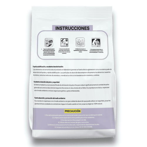 Arena Premium para Gatos de 5kg - Fragancia Lavanda, Natural y Biodegradable